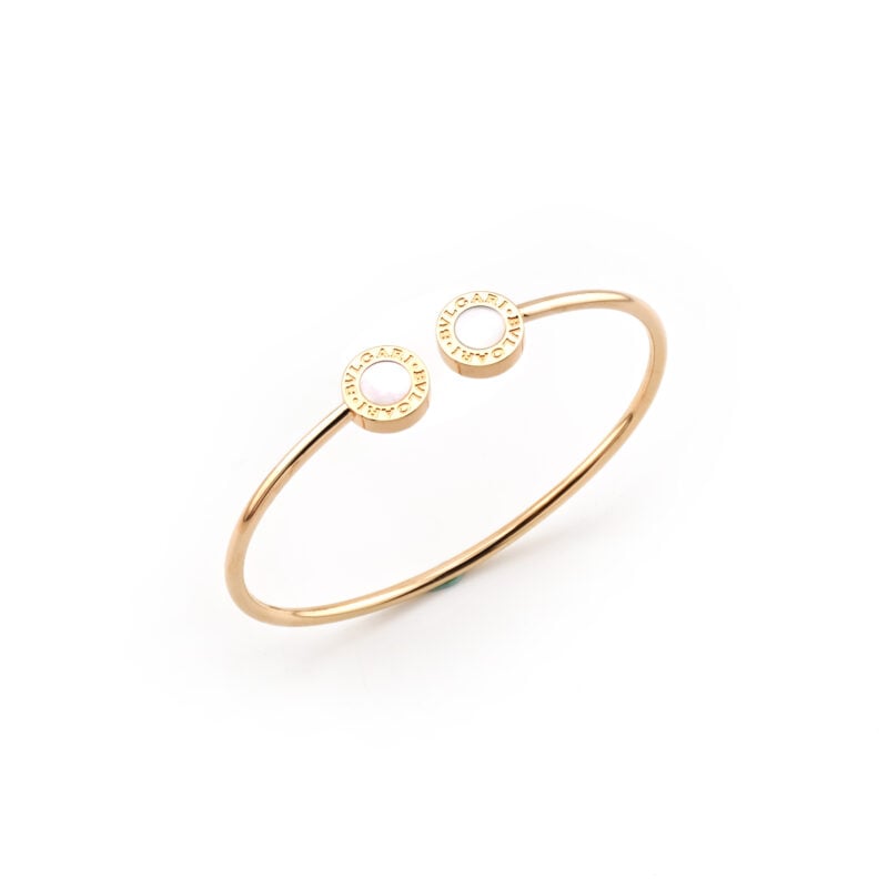 Bulgari Armreif Perlmutt Rosegold 750er Gr. 17