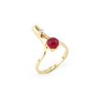 Designer Turmalin Ring mit Diamant 585er Gold