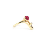Designer Turmalin Ring mit Diamant 585er Gold