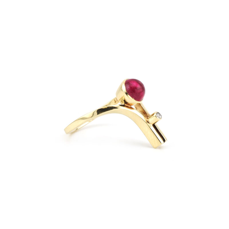 Designer Turmalin Ring mit Diamant 585er Gold 3 Designer Turmalin Ring mit Diamant 585er Gold