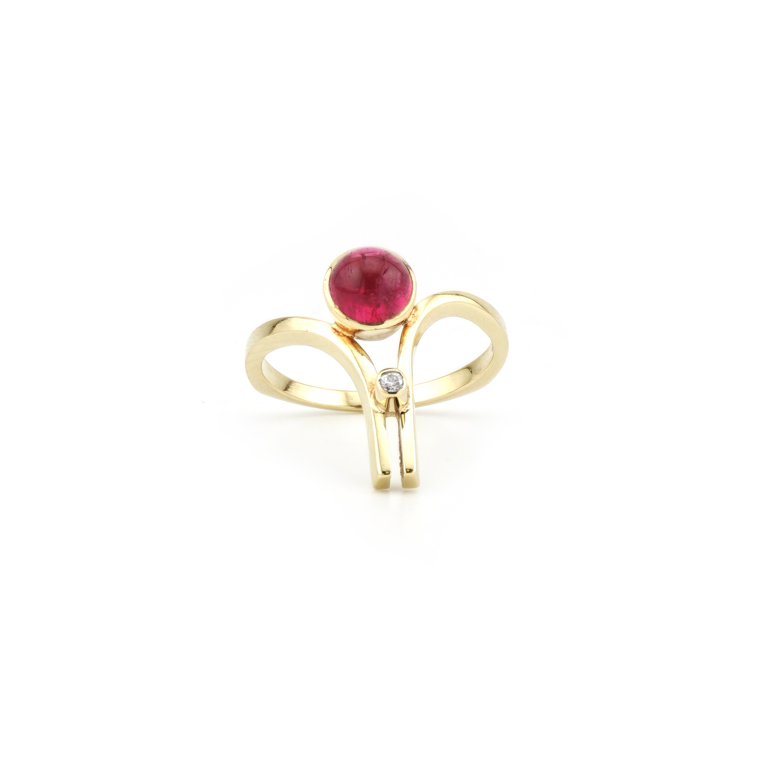 Home Juwelier Göze 24 Designer Turmalin Ring mit Diamant 585er Gold (5)