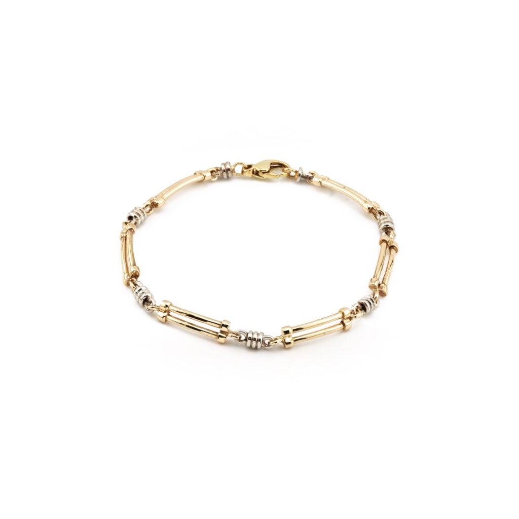 Edles Vintage Bicolor Armband aus 585er Gold