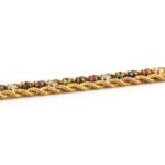 Farbenprächtiges Edelstein Goldarmband 585er