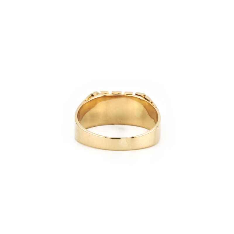 Formstarker Nugget Herrenring aus 585 Gold