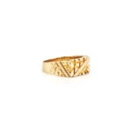 Formstarker Nugget Herrenring aus 585 Gold