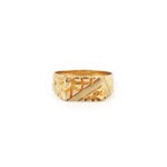 Formstarker Nugget Herrenring aus 585 Gold