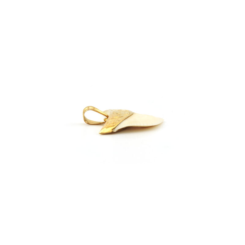 Haifischzahn Anhänger scharf in 916er Gold gefasst 4 Haifischzahn Anhänger scharf in 916er Gold gefasst
