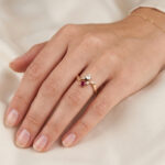 Antiker „Toi et Moi“ Rubin Diamant Ring um 1910