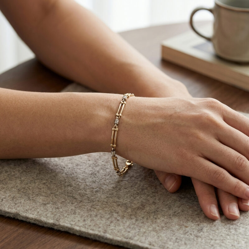 Edles Vintage Bicolor Armband aus 585er Gold