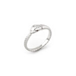 Schlangenring mit Rubin Augen 585er Gold