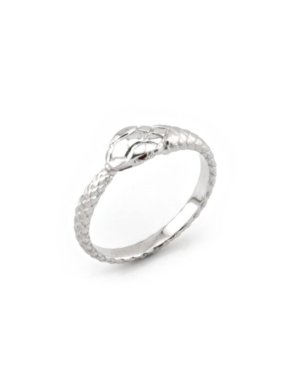 Schlangenring mit Rubin Augen 585er Gold