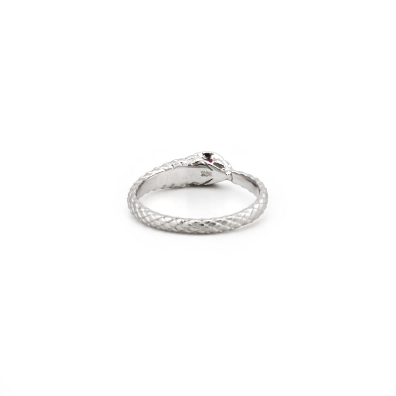 Schlangenring mit Rubin Augen 585er Gold