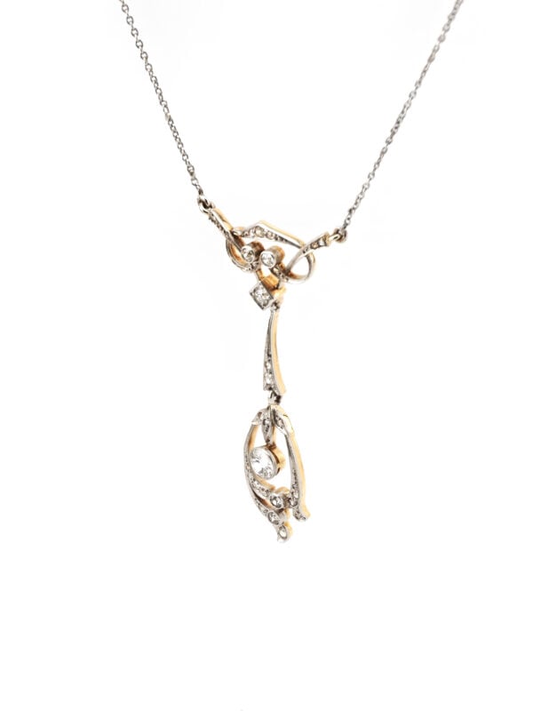 Antikes Belle Époque Diamant-Collier aus 750 Gold