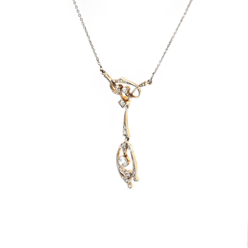 Antikes Belle Époque Diamant-Collier aus 750 Gold
