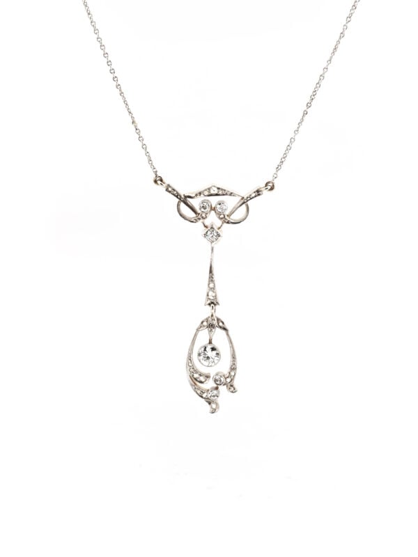 Antikes Belle Époque Diamant-Collier aus 750 Gold (2)