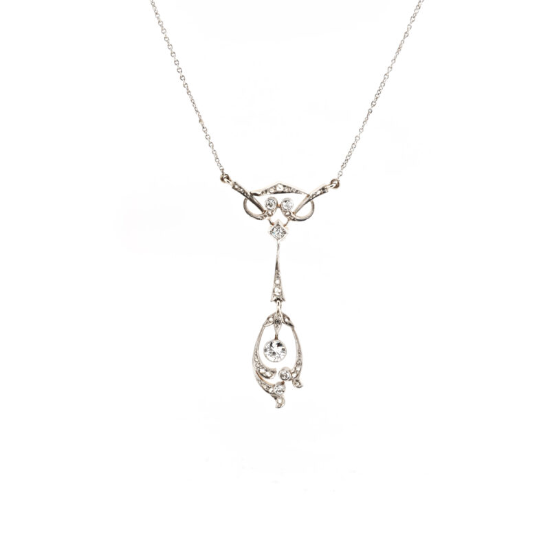 Antikes Belle Époque Diamant-Collier aus 750 Gold