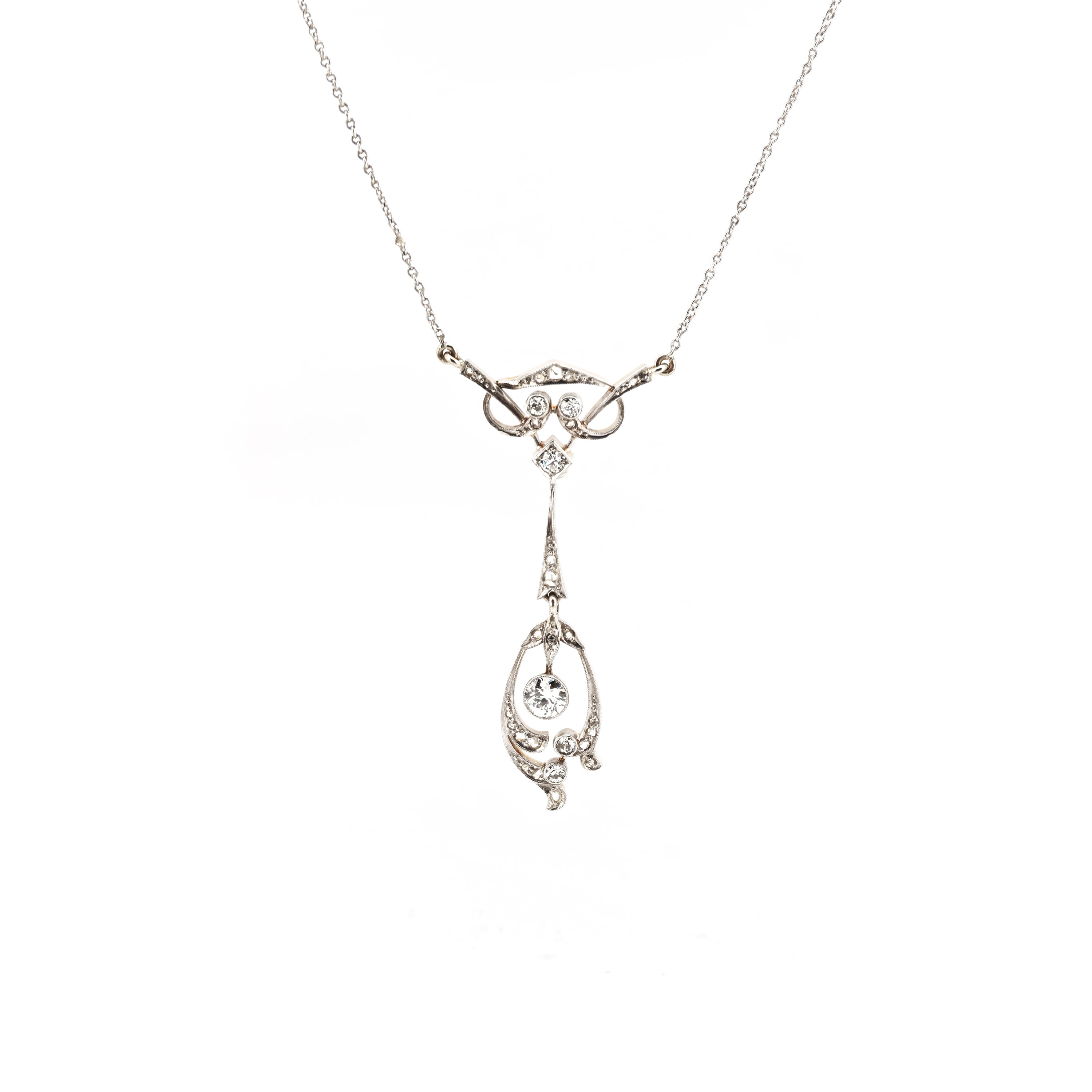 Antikes Belle Époque Diamant-Collier aus 750 Gold (2)