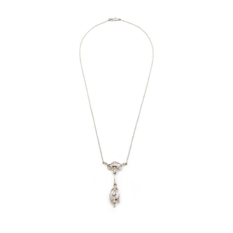 Antikes Belle Époque Diamant-Collier aus 750 Gold