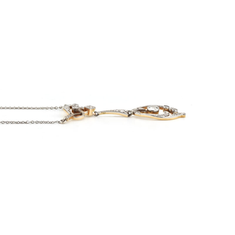 Antikes Belle Époque Diamant-Collier aus 750 Gold