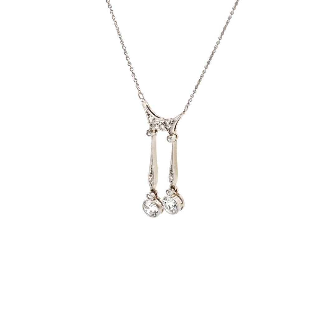Antikes Belle-Époque Negligé-Collier aus 585 Gold