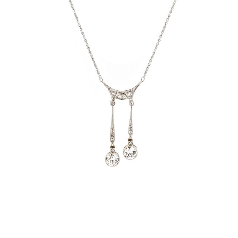 Antikes Belle-Époque Negligé-Collier aus 585 Gold