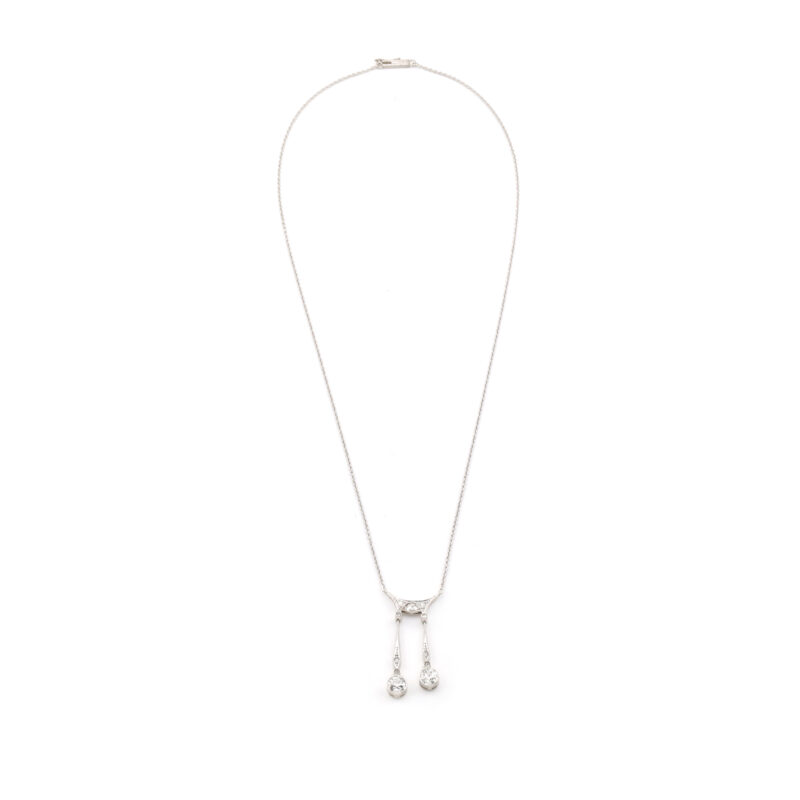 Antikes Belle-Époque Negligé-Collier aus 585 Gold