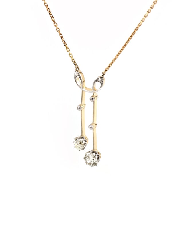 Antikes Negligé Collier aus 585er Gold & Platin