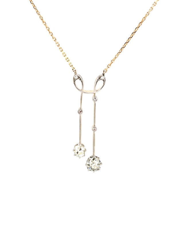Antikes Negligé Collier aus 585er Gold & Platin (2)