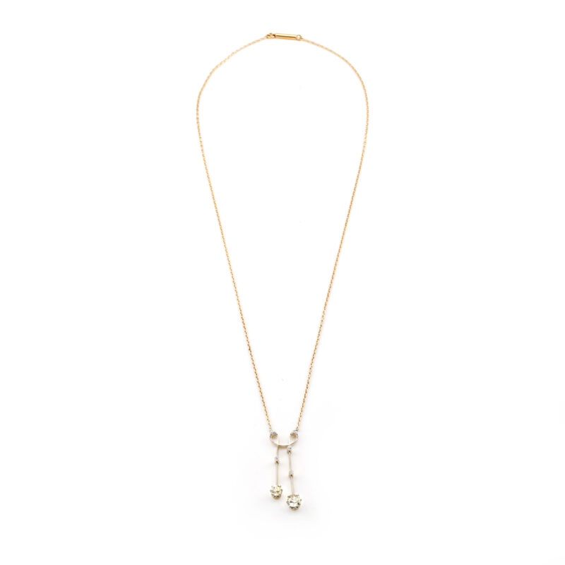 Antikes Negligé Collier aus 585er Gold & Platin