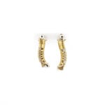 Exklusive Unikat Design Ohrringe Gold und Silber
