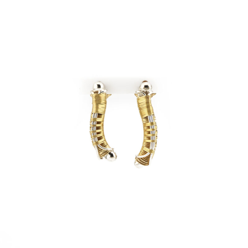 Exklusive Unikat Design Ohrringe Gold und Silber 1 Exklusive Unikat Design Ohrringe Gold und Silber