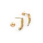 Exklusive Unikat Design Ohrringe Gold und Silber