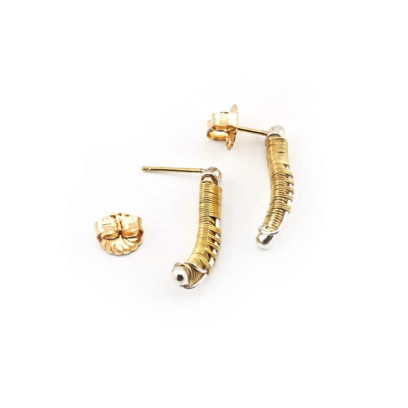 Exklusive Unikat Design Ohrringe Gold und Silber 4 Exklusive Unikat Design Ohrringe Gold und Silber