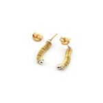Exklusive Unikat Design Ohrringe Gold und Silber