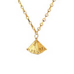 Ital. Vintage Kette mit Rauchquarz Anhänger 750er