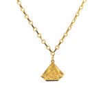 Ital. Vintage Kette mit Rauchquarz Anhänger 750er