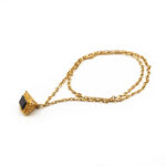 Ital. Vintage Kette mit Rauchquarz Anhänger 750er
