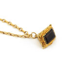 Ital. Vintage Kette mit Rauchquarz Anhänger 750er