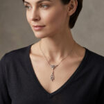 Antikes Belle Époque Diamant-Collier aus 750 Gold