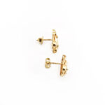 Tropfenform Opal Ohrstecker mit Diamant 585er Gold