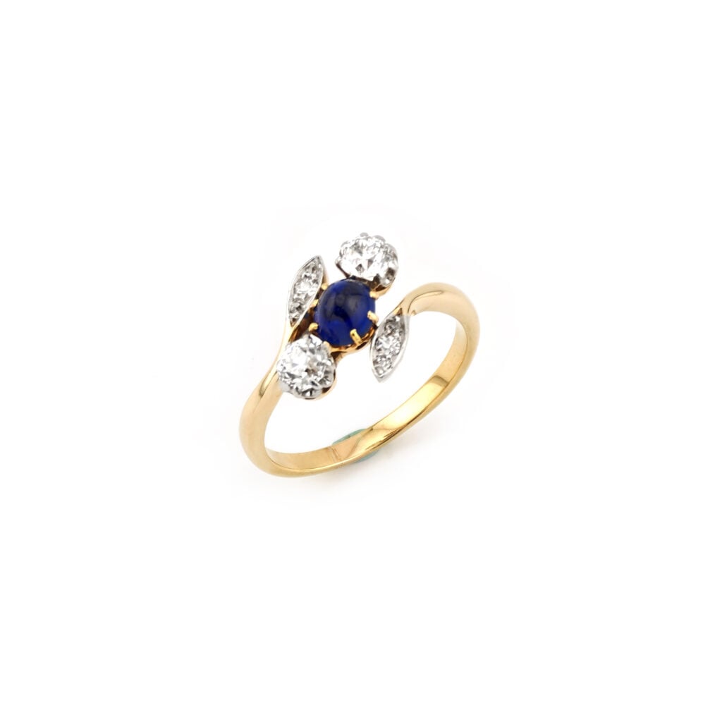 Antiker „Toi et Moi“ Saphir Diamant Ring um 1910