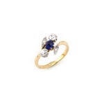 Antiker „Toi et Moi“ Saphir Diamant Ring um 1910