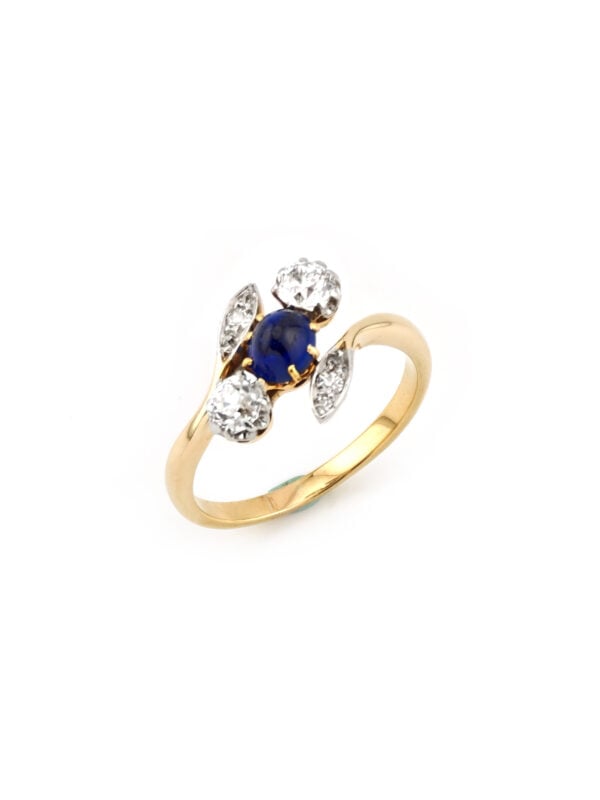 Antiker „Toi et Moi“ Saphir Diamant Ring um 1910