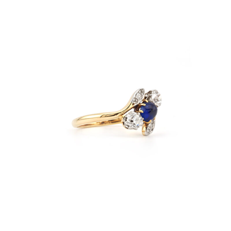 Antiker „Toi et Moi“ Saphir Diamant Ring um 1910