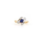Antiker „Toi et Moi“ Saphir Diamant Ring um 1910