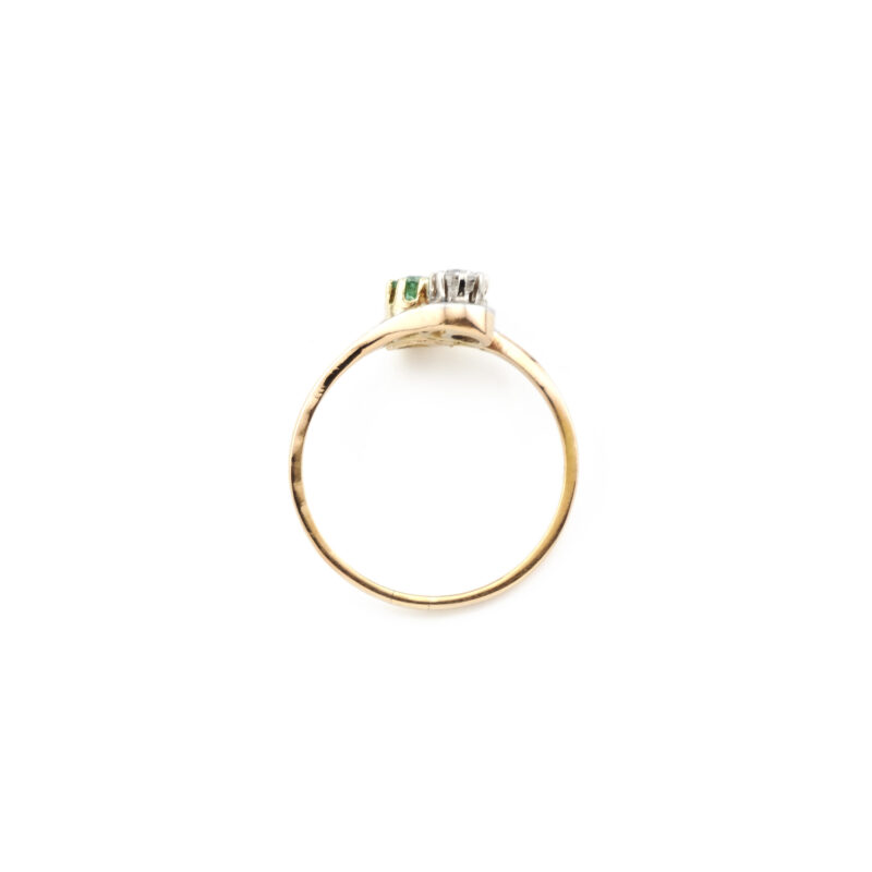Antiker „Toi et Moi“ Smaragd Diamant Ring um 1905