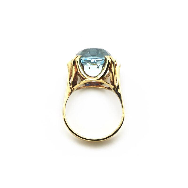 Aquamarin Statement Ring 585er Gold zertifiziert 5 Aquamarin Statement Ring 585er Gold zertifiziert