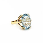 Aquamarin Statement Ring 585er Gold zertifiziert