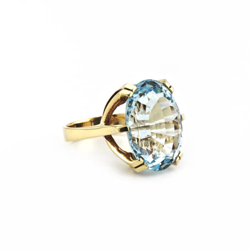Aquamarin Statement Ring 585er Gold zertifiziert 3 Aquamarin Statement Ring 585er Gold zertifiziert