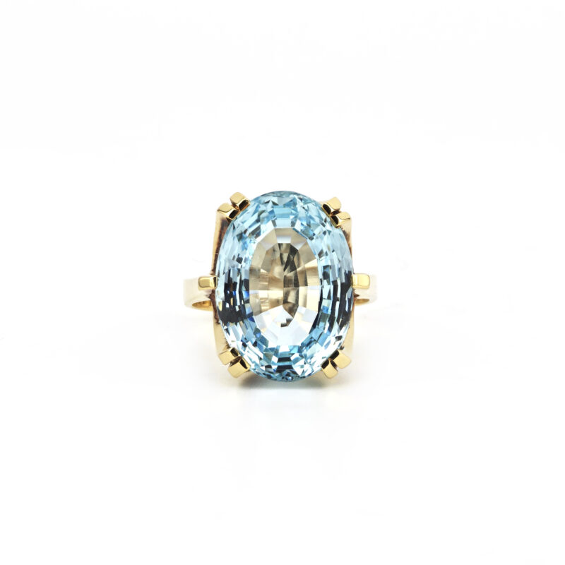 Aquamarin Statement Ring 585er Gold zertifiziert 2 Aquamarin Statement Ring 585er Gold zertifiziert